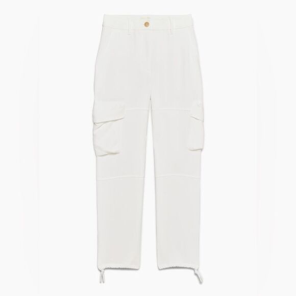 ARITZIA Wilfred Project Cargo Pants in cream size 12 - Picture 4 of 10